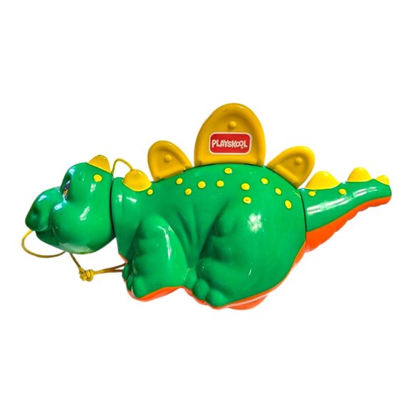 Playskool Prehistoric Pull Along Dinosaur Baby Toy Rattle Vintage 1993 Hasbro - Picture 4 of 7
